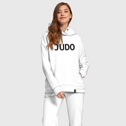 Женский костюм оверсайз JUDO ДЗЮДО спина, цвет: белый — фото 2