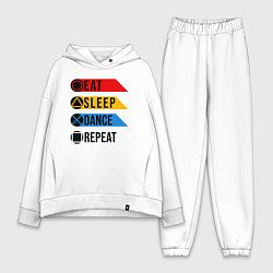 Женский костюм оверсайз Есть Спать Танцевать Повторить