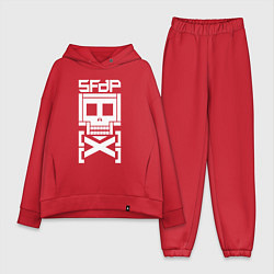 Женский костюм оверсайз 5FDP AfterLife logo, цвет: красный