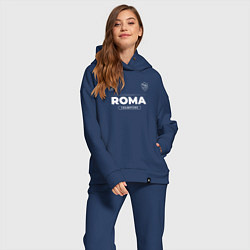 Женский костюм оверсайз Roma Форма Чемпионов цвета тёмно-синий — фото 2