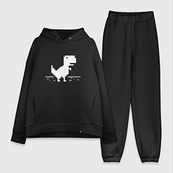 Женский костюм оверсайз Chrome t-rex, цвет: черный