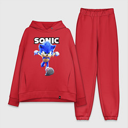 Женский костюм оверсайз Sonic the Hedgehog 2, цвет: красный