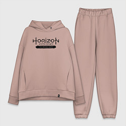 Женский костюм оверсайз Horizon forbidden west - logo, цвет: пыльно-розовый