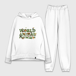 Женский костюм оверсайз WORLD ANIMAL PROTECTION, цвет: белый