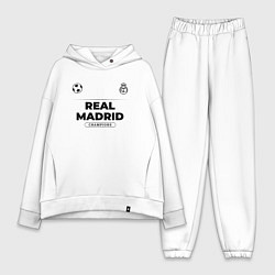 Женский костюм оверсайз Real Madrid Униформа Чемпионов, цвет: белый