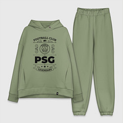 Женский костюм оверсайз PSG: Football Club Number 1 Legendary, цвет: авокадо