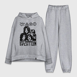 Женский костюм оверсайз Led Zeppelin Black, цвет: меланж