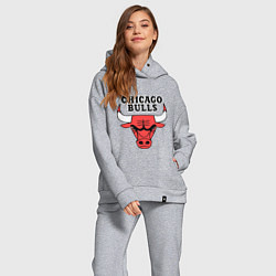 Женский костюм оверсайз Chicago Bulls, цвет: меланж — фото 2