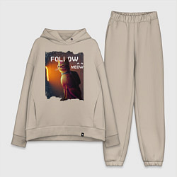 Женский костюм оверсайз STRAY FOLLOW MEOW