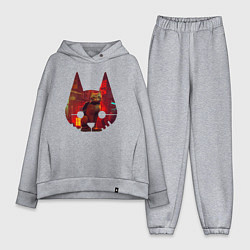 Женский костюм оверсайз Кот из игры Stray, цвет: меланж