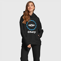 Женский костюм оверсайз Chery в стиле Top Gear, цвет: черный — фото 2
