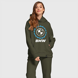 Женский костюм оверсайз BMW в стиле Top Gear, цвет: хаки — фото 2