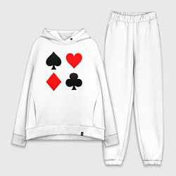 Женский костюм оверсайз Четыре масти игральных карт