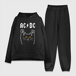 Женский костюм оверсайз AC DC rock cat