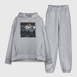 Женский костюм оверсайз Внедорожник и медведь