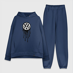 Женский костюм оверсайз Volkswagen - art logo, цвет: тёмно-синий