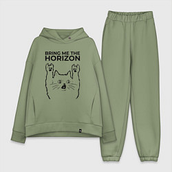 Женский костюм оверсайз Bring Me the Horizon - rock cat, цвет: авокадо
