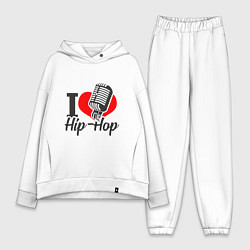 Женский костюм оверсайз Love Hip Hop, цвет: белый