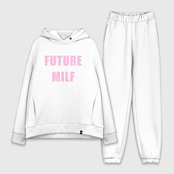 Женский костюм оверсайз Future milf, цвет: белый