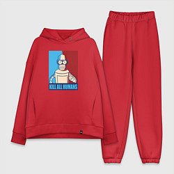 Женский костюм оверсайз Bender Futurama, цвет: красный