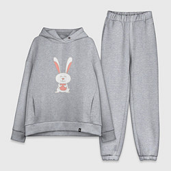 Женский костюм оверсайз Smiling Rabbit, цвет: меланж