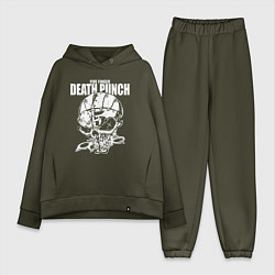 Женский костюм оверсайз FFDP skull, цвет: хаки