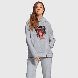 Женский костюм оверсайз Jesse Faden art, цвет: меланж — фото 2