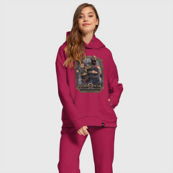 Женский костюм оверсайз Атрей и Кратос GoW Ragnarok, цвет: маджента — фото 2