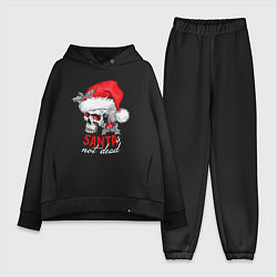 Женский костюм оверсайз Santa is not dead, цвет: черный