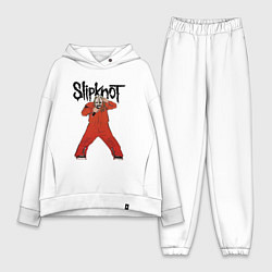 Женский костюм оверсайз Slipknot fan art, цвет: белый