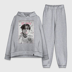Женский костюм оверсайз Lee Know Stray Kids, цвет: меланж