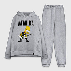 Женский костюм оверсайз Металлика Барт Симпсон