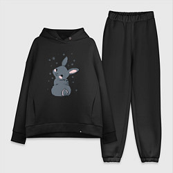 Женский костюм оверсайз Черный кролик Пикачу, цвет: черный