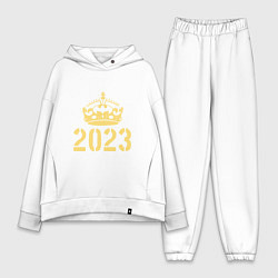 Женский костюм оверсайз Корона 2023, цвет: белый