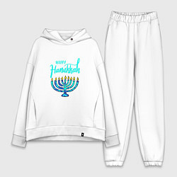 Женский костюм оверсайз Happy Hanukkah, цвет: белый