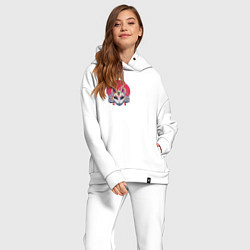 Женский костюм оверсайз Маска Кицунэ, цвет: белый — фото 2