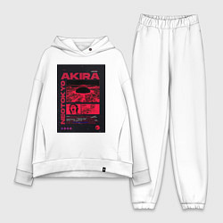 Женский костюм оверсайз Akira poster, цвет: белый