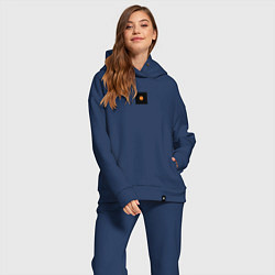 Женский костюм оверсайз Квадратная пластинка, цвет: тёмно-синий — фото 2