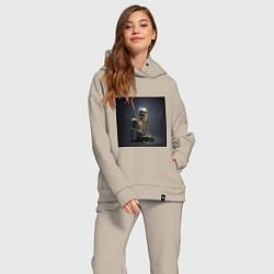 Женский костюм оверсайз Законченная жизнь, цвет: миндальный — фото 2