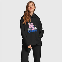 Женский костюм оверсайз Cooky BT21 Jungkook, цвет: черный — фото 2