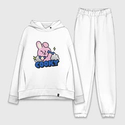 Женский костюм оверсайз Cooky BT21 Jungkook, цвет: белый