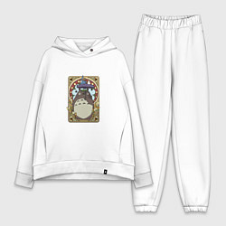 Женский костюм оверсайз Totoro card, цвет: белый