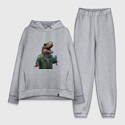 Женский костюм оверсайз Динозавр-певец