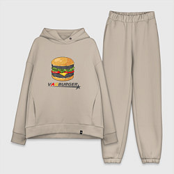 Женский костюм оверсайз VAGburger tyres, цвет: миндальный