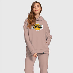 Женский костюм оверсайз Kobe Bryant laking, цвет: пыльно-розовый — фото 2