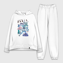 Женский костюм оверсайз О, Париж, цвет: белый