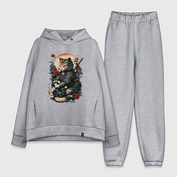 Женский костюм оверсайз Самурай кот