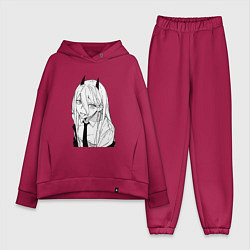 Женский костюм оверсайз Пауэр с рожками - человек бензопила