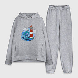 Женский костюм оверсайз Маяк в стиле Papercut