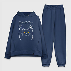 Женский костюм оверсайз Children of Bodom rock cat, цвет: тёмно-синий